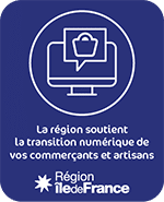 logo region ile de france en soutient de la transition numérique des commerçants et artisans